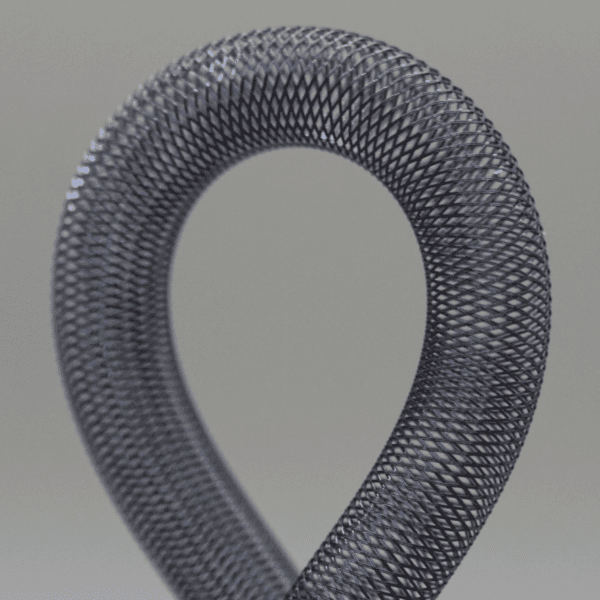Nitinol Braid Loop on Grey Background