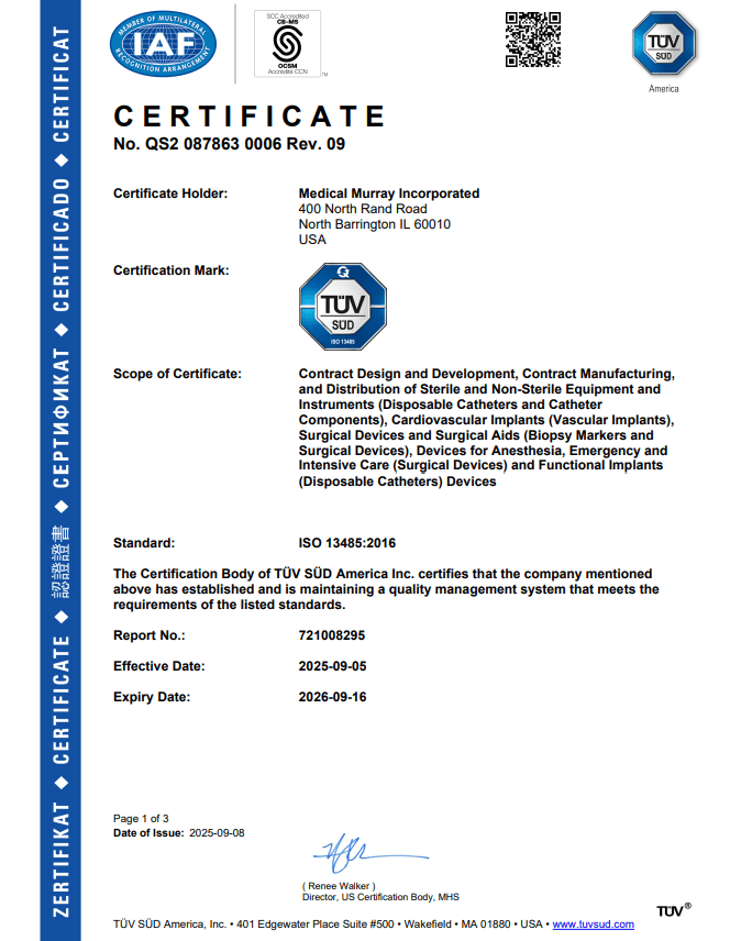 ISO 13485 Certificate