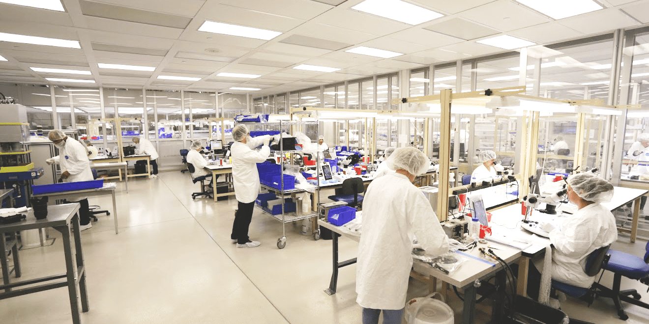 Clean room in Medical Murray manufacturing facility